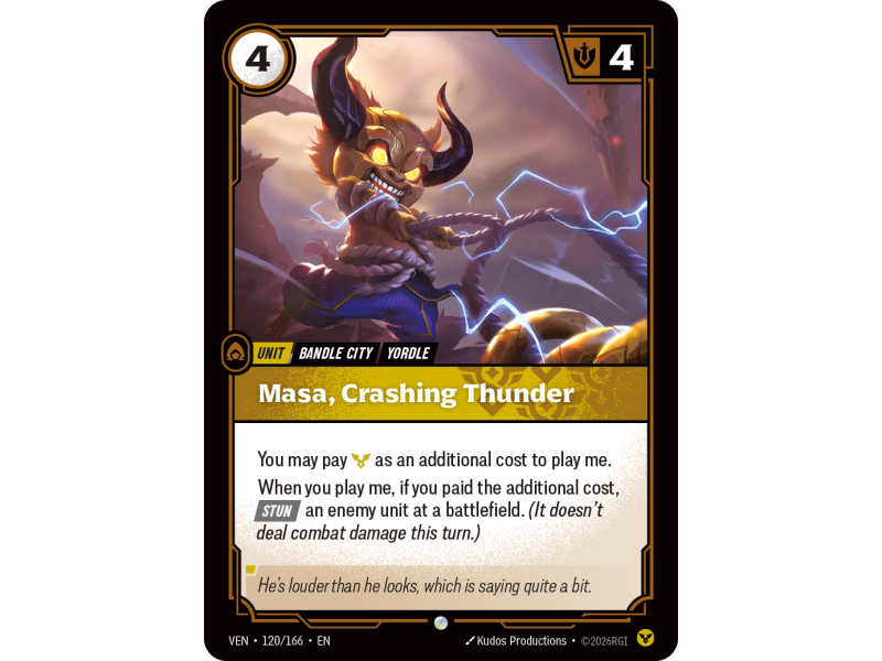 Masa, Crashing Thunder