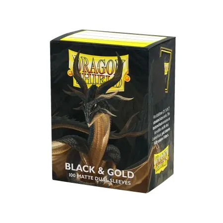 Micas Dragon Shield Standard DUAL Matte C/100 Black & Gold