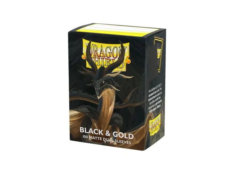 Micas Dragon Shield Standard DUAL Matte C/100 Black & Gold