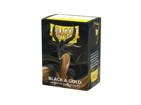 Micas Dragon Shield Standard DUAL Matte C/100 Black & Gold
