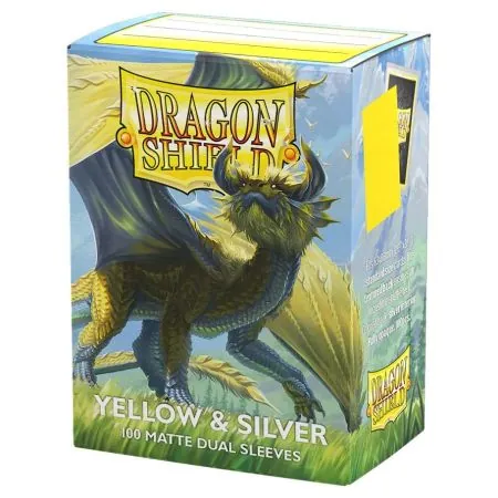 Micas Dragon Shield Standard DUAL Matte C/100 Yellow & Silver