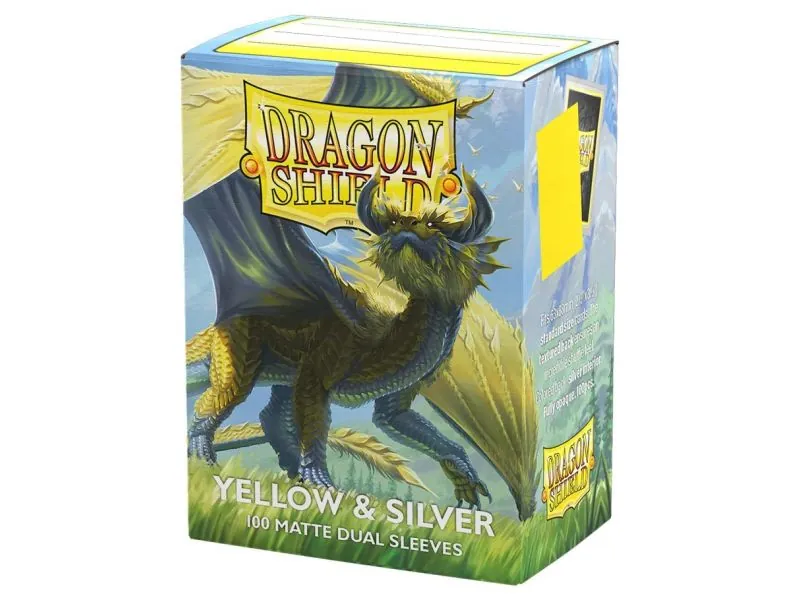 Micas Dragon Shield Standard DUAL Matte C/100 Yellow & Silver