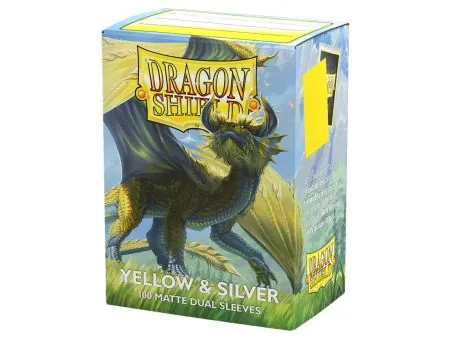 Micas Dragon Shield Standard DUAL Matte C/100 Yellow & Silver